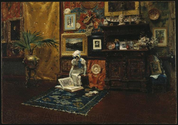 William Merritt Chase Studio Interior France oil painting art
